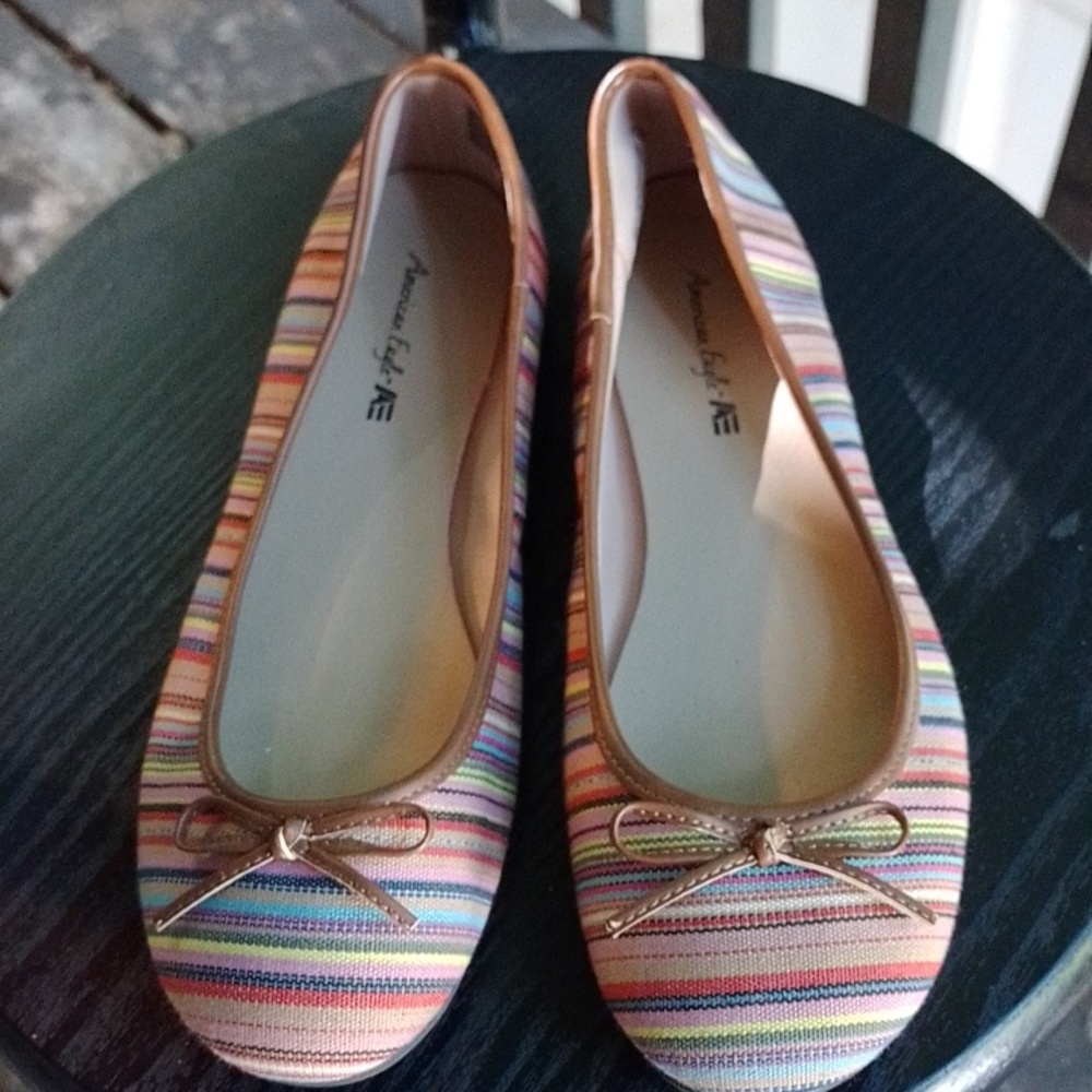 American Eagle Outfitters Brown Flats with Bow Detail - Picture 3 of 8